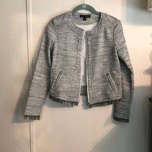 Banana Republic black and white tweed jacket